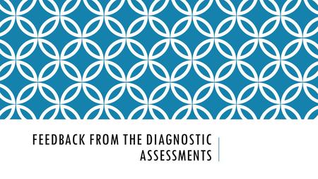 FEEDBACK FROM THE DIAGNOSTIC ASSESSMENTS. STAND ALONE TEXT Should be in analytical paragraph format. Aim for 250-350 words Make sure your quotes are integrated.