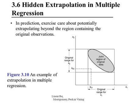 Linear Regression Analysis 5E Montgomery, Peck & Vining 1 3.6 Hidden Extrapolation in Multiple Regression In prediction, exercise care about potentially.