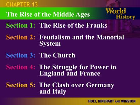 The Rise of the Middle Ages