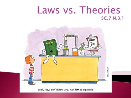 Laws vs. Theories. What is a Scientific Law? A scientific law is a description of an observed phenomenon. It offers no explanation to why they are that.
