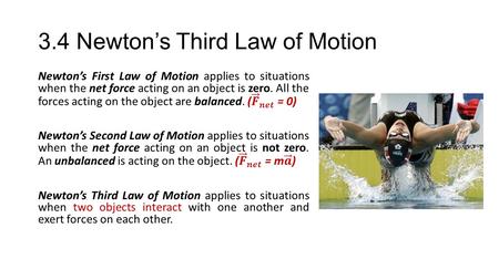 3.4 Newton’s Third Law of Motion