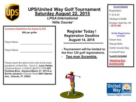 UPS/United Way Golf Tournament
