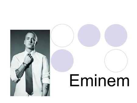 Eminem. Eminem Eminem is the stage name of Marshall Bruce Mathers III (born October 17, 1972), one of today's most controversial and popular hip hop musicians.