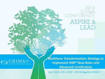 Workforce Transformation: Strategy to Implement HIM® New Roles and Advanced Certification Gail Crook, CHE, CHIM – CEO & Registrar CHIMA.