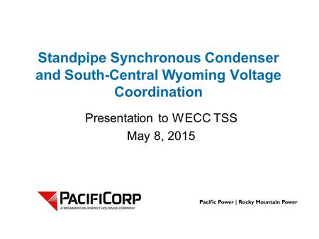 Presentation to WECC TSS May 8, 2015