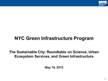 NYC Green Infrastructure Program