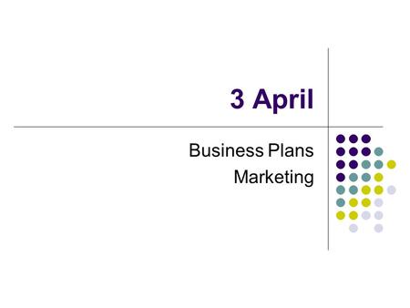 Business Plans Marketing