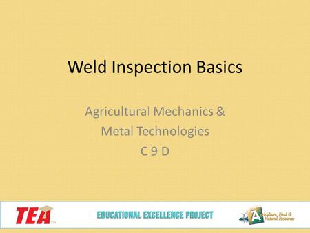 Weld Inspection Basics