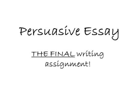 Persuasive Essay THE FINAL writing assignment!. Acceptable Topics Bonus Point Topic: Moving prisoners from Guantanamo Bay to Illinois. Bonus Point Topic:
