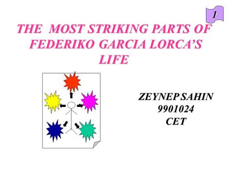 ZEYNEP SAHIN 9901024CET THE MOST STRIKING PARTS OF FEDERIKO GARCIA LORCA’S LIFE FEDERIKO GARCIA LORCA’S LIFE 1.
