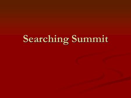 Searching Summit. Searching Summit Through WOU’s Catalog.