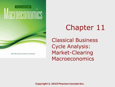 Classical Business Cycle Analysis: Market-Clearing Macroeconomics