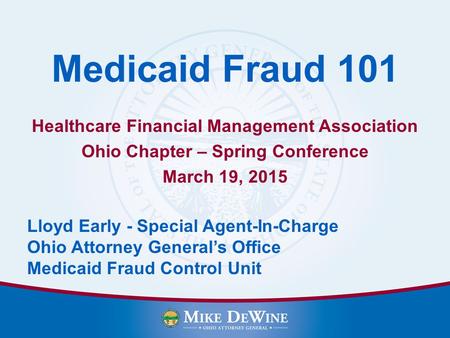 Medicaid Fraud 101 Healthcare Financial Management Association
