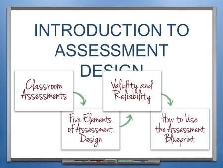 INTRODUCTION TO ASSESSMENT DESIGN. INTRODUCTION & PURPOSE.