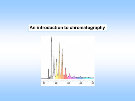 An introduction to chromatography. To identify the compounds of a mixture = qualitative analysis To quantify these compounds To retrieve the separated.