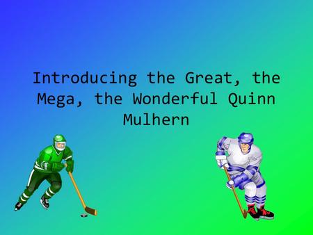 Introducing the Great, the Mega, the Wonderful Quinn Mulhern.