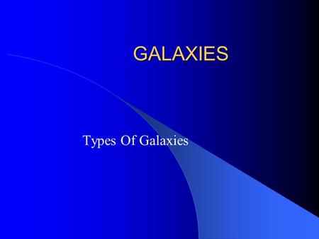 GALAXIES Types Of Galaxies. How Far are Galaxies? Just as stars, galaxies are measured in light years. So what is a light year? Light travels at 186,000.