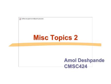 Misc Topics 2 Amol Deshpande CMSC424. Topics OLAP Data Warehouses Information Retrieval.