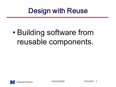 Building software from reusable components.
