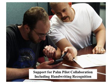 Support for Palm Pilot Collaboration Including Handwriting Recognition.