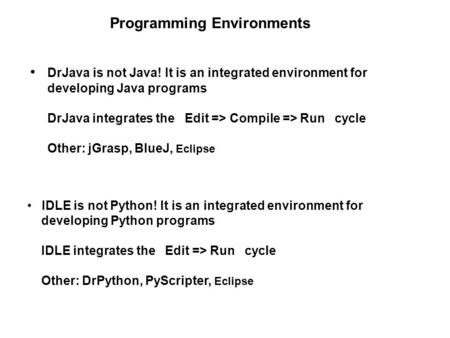 Programming Environments - ppt download