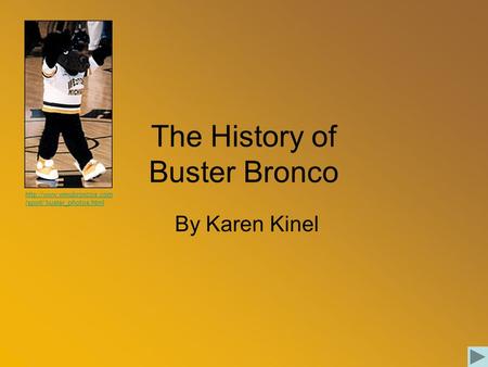 The History of Buster Bronco By Karen Kinel  /spirit/ buster_photos.html.
