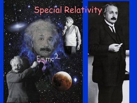Special Relativity. Topics Motion is Relative Michelson-Morley Experiment Postulates of the Special Theory of Relativity Simultaneity Spacetime Time Dilation.