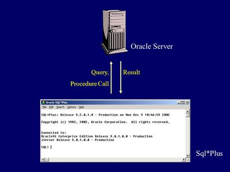 Sql*Plus Oracle Server ResultQuery, Procedure Call.