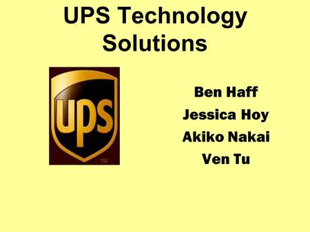 UPS Technology Solutions