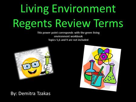 Living Environment Regents Review Terms