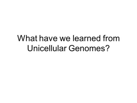 What have we learned from Unicellular Genomes?. Propionibacterium acnes Responsible for acne, its genome sequenced in 2004. It lives on human skin in.