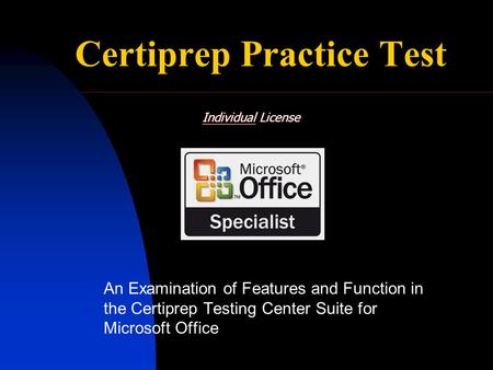 Certiprep Practice Test