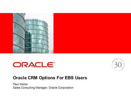 Oracle CRM Options For EBS Users