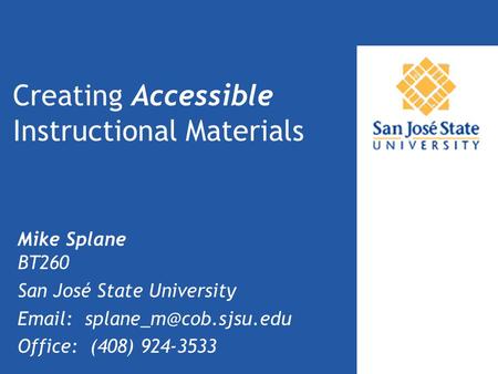 Creating Accessible Instructional Materials