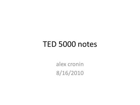 TED 5000 notes alex cronin 8/16/2010. PV monitoring systems TEP/UA solar test yard “DIY” SOLON test yard “DIY” Inverter Based systems – SunnyBoy – Fronius.