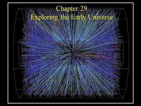 Chapter 29 Exploring the Early Universe. Guiding Questions 1.Has the universe always expanded as it does today? 2.What is antimatter? How can it be created,