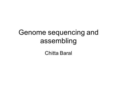 Genome sequencing and assembling
