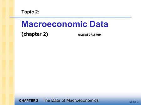 Learning objectives In this chapter, you will learn about how we define and measure: Gross Domestic Product (GDP) the Consumer Price Index (CPI) the Unemployment.