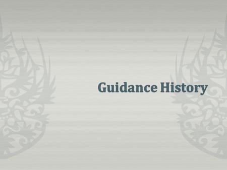 Guidance History.
