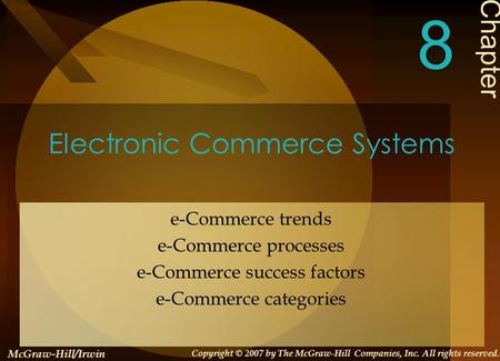 Electronic Commerce Systems