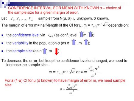 Let sample from N(μ, σ), μ unknown, σ known.