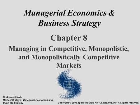 Managerial Economics & Business Strategy