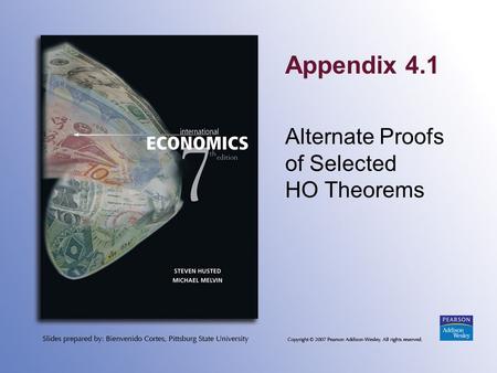 Appendix 4.1 Alternate Proofs of Selected HO Theorems.