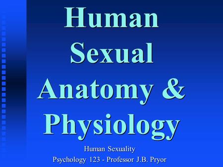 Human Sexual Anatomy & Physiology