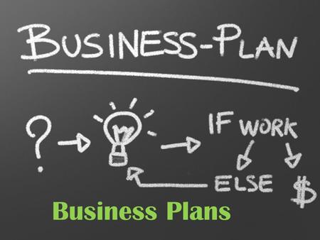 Business Plans.