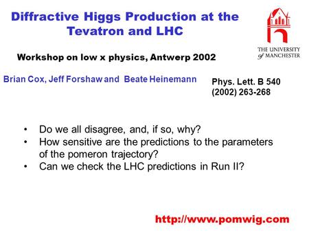 Diffractive Higgs Production at the Tevatron and LHC  Do we all disagree, and, if so, why? How sensitive are the predictions to the.