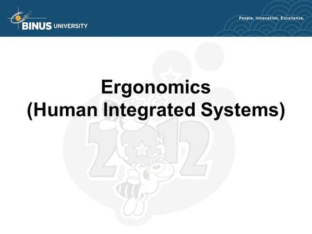 Ergonomics (Human Integrated Systems). 2 Aim of Lecture To introduce the ergonomics approach – its breadth of coverage To understand the guiding principles.