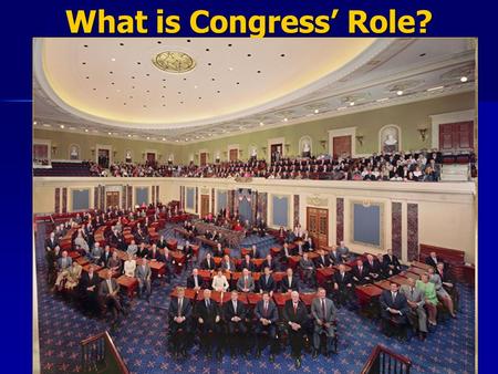What is Congress’ Role?. Congress’ Enumerated Powers Specific powers listed in Article I, Section 8 (see Pg. 318) Specific powers listed in Article I,