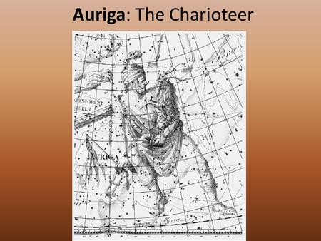 Auriga: The Charioteer. In Case You’ve Never Seen It Before..