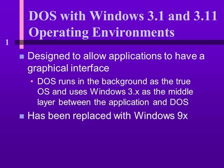 network operating system presentation